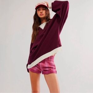 EUC - RARE - We The Free - Classic‎ Crew Sweater - Color: Snow Wine